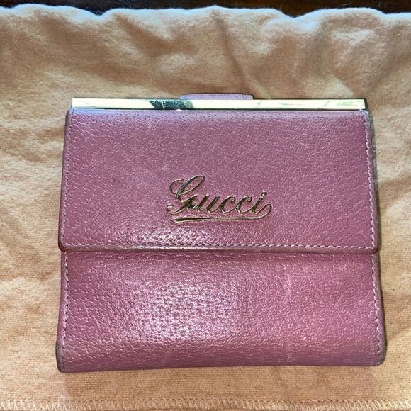 Gucci Vintage Wallet Pink and gold details - Picture 1 of 6